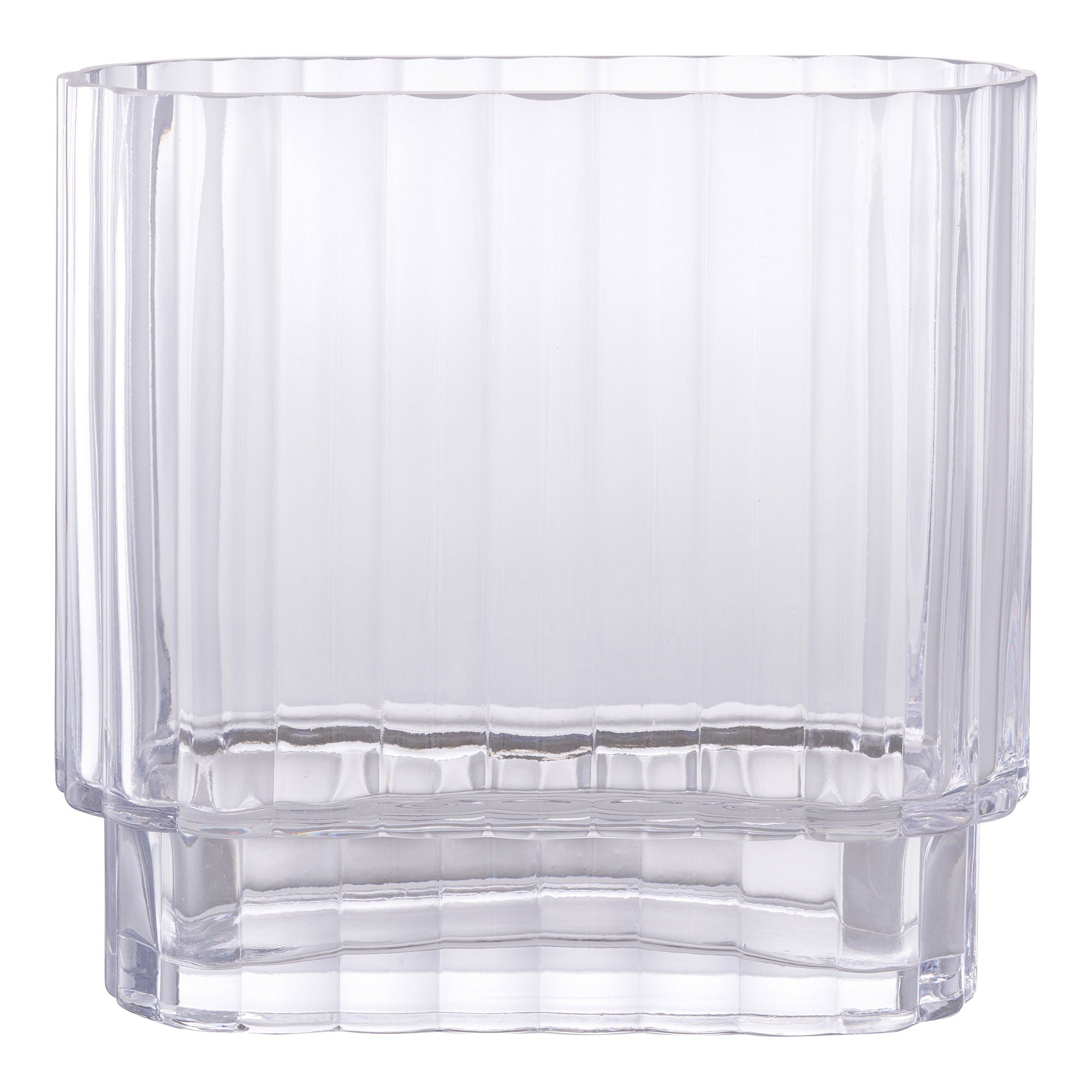 Vase - Vase, glass, clear<br>20x9x19,5 cm